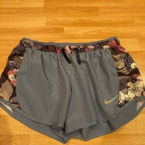 Nike Women's‎  Blue Shorts With Floral Design
